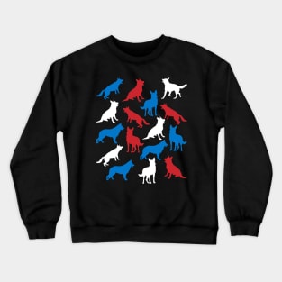 Patriotic German Shepherd Dog America Flag 4Th Of July Crewneck Sweatshirt